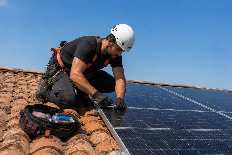 Maintenance et monitoring de panneaux solaires aux Pilles