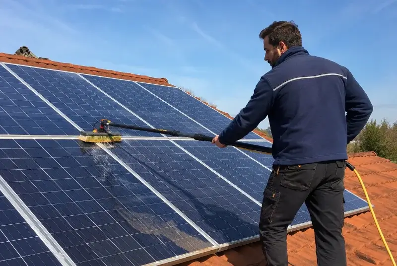 Nettoyage et entretien de panneaux solaires aux Pilles